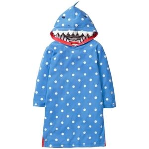 Mini Boden Hooded Polka Dot Shark Towel